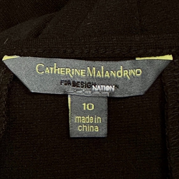 CHIC CATHERINE MALANDRINO DESIGN NATION BLACK KNIT LACE DRESS SKATER SKIRT 10 EC - Picture 7 of 8